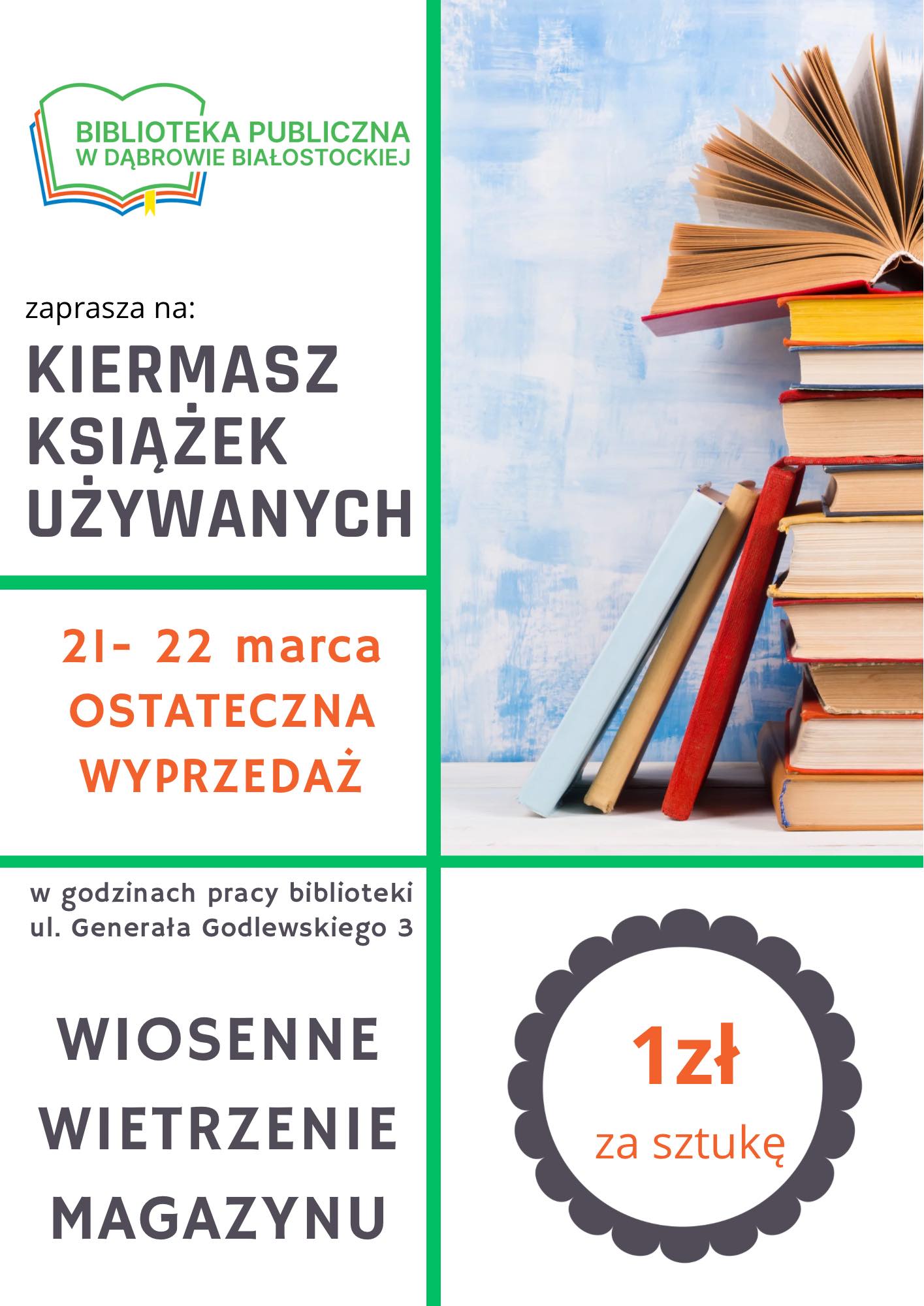 infografika_Wiosenne wietrzenie magazynu - kiermasz książek używanych
