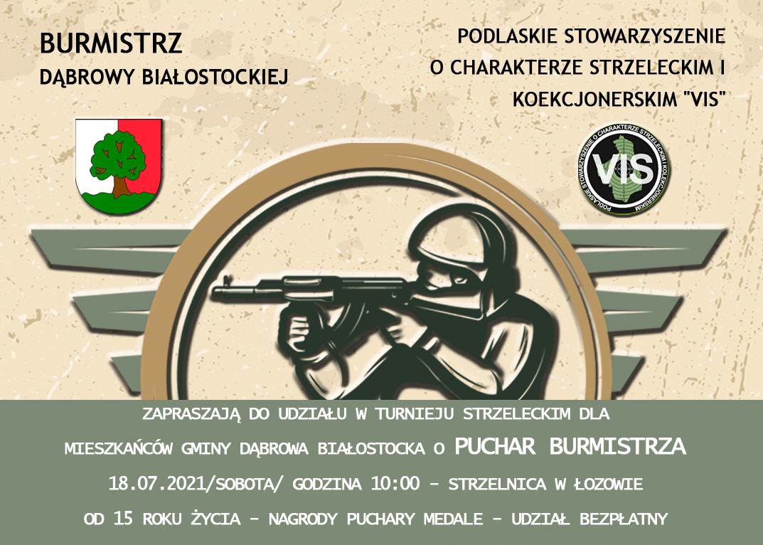 plakat informacyjny zawody strzeleckie