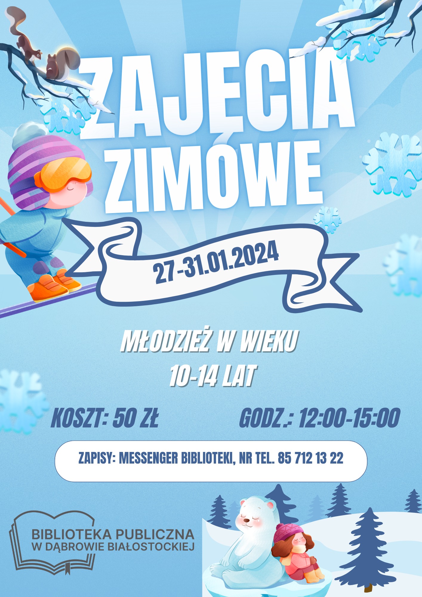 INFOGRAFIKA_ZAJĘCIA ZIMOWE DLA  MŁODZIEŻY