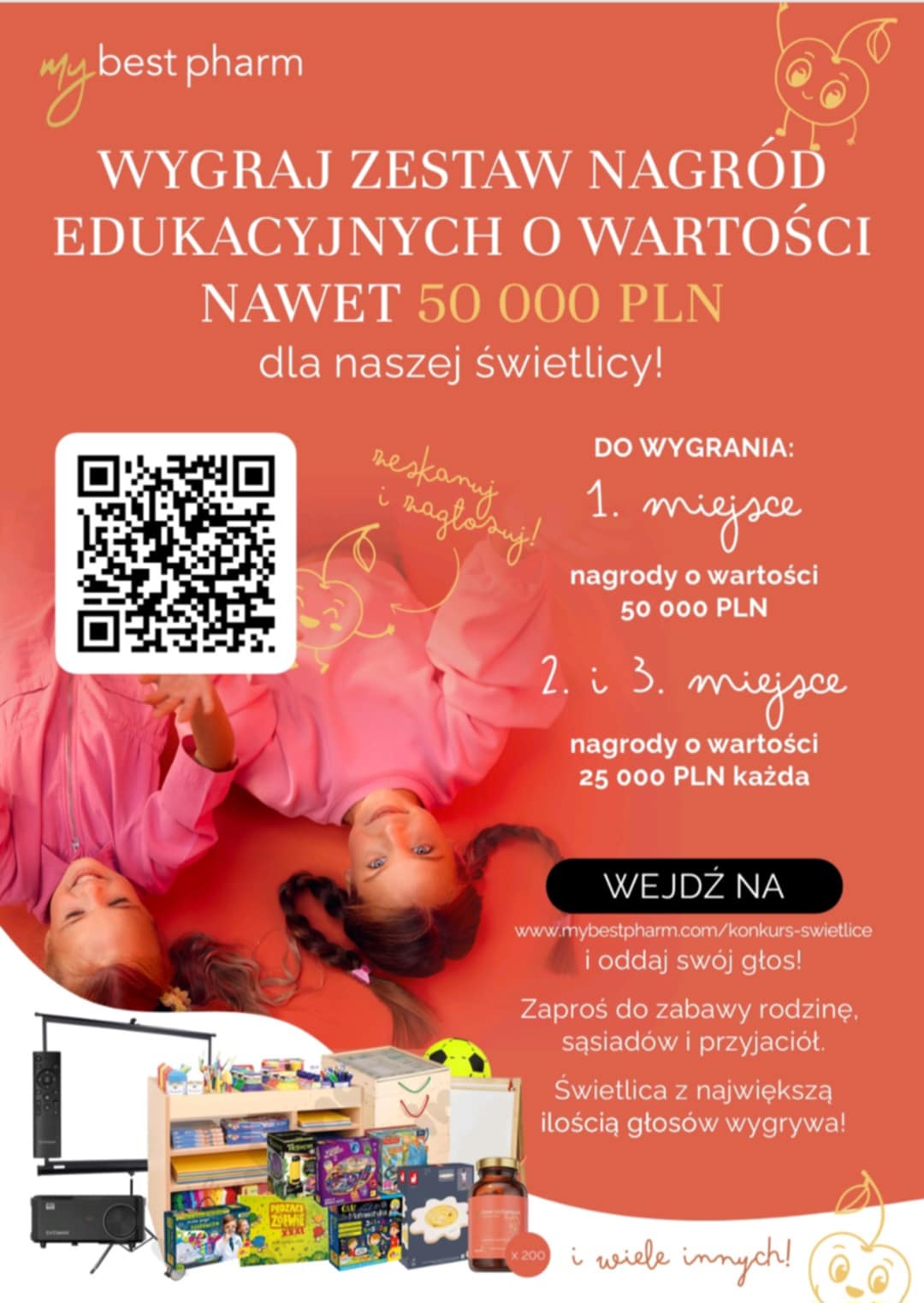 infografika_Wygraj nagrody o wartości 50 000 PLN dla świetlicy swojego dziecka!