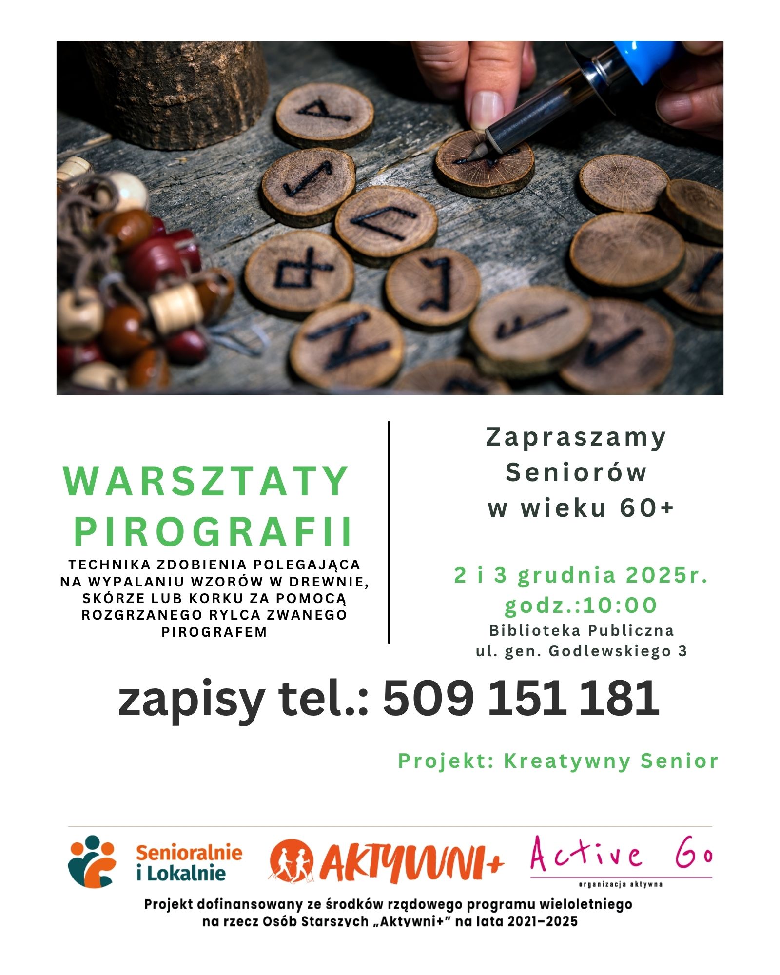INFOGRAFIKA_Warsztaty pirografii dla Seniorów 60+