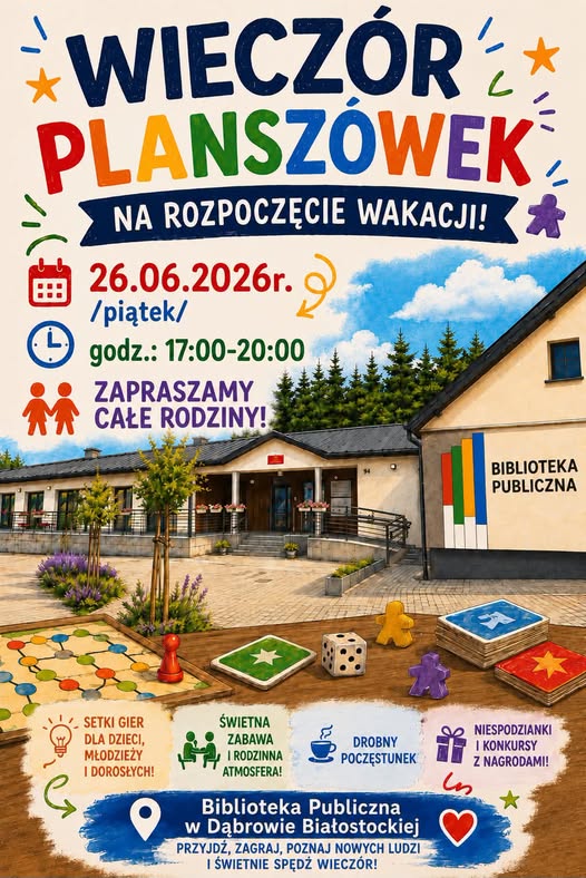 infografika_Wieczór Gier Planszowych w Bibliotece!