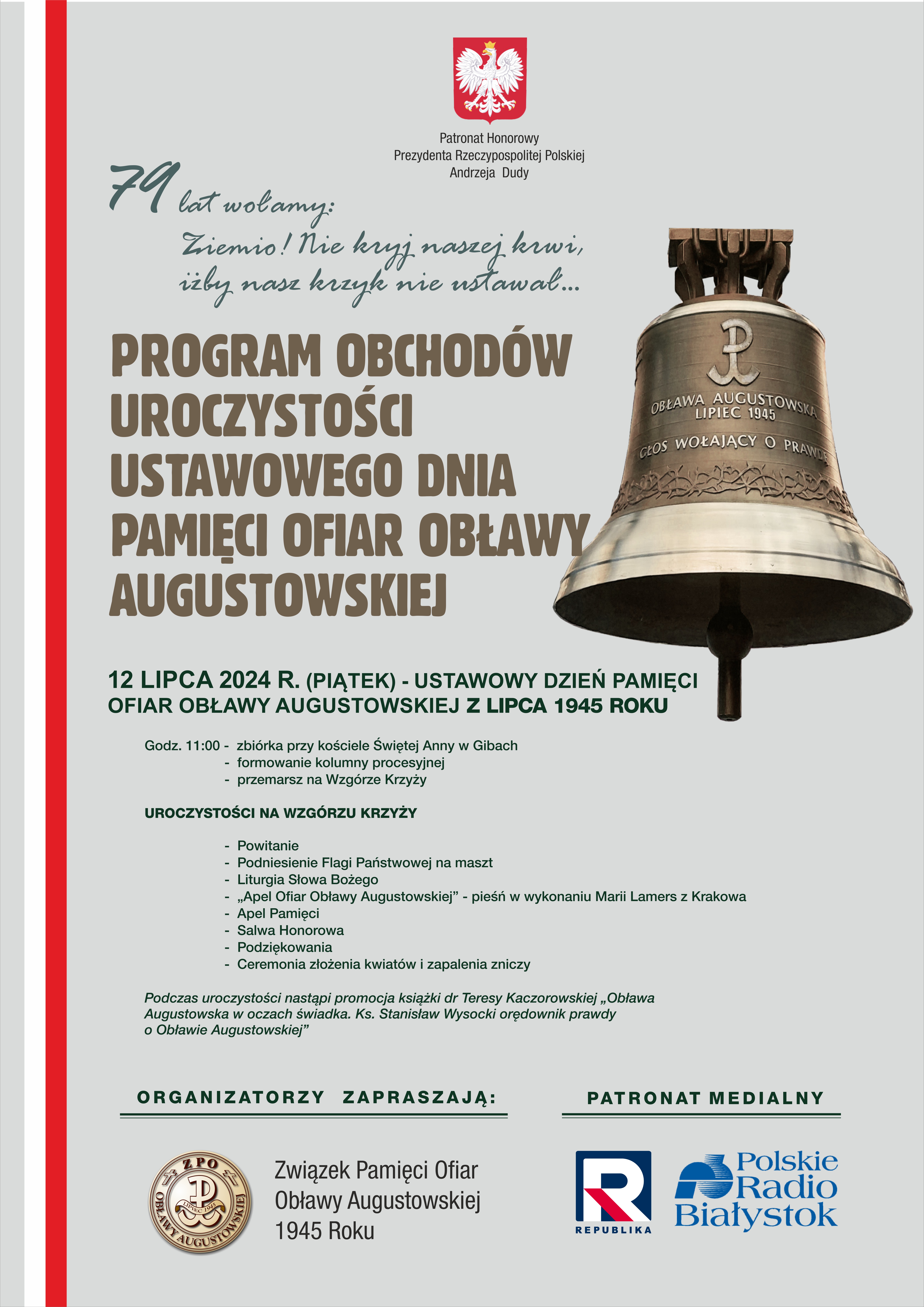 PLAKAT_Obchody 79 Rocznicy Ofiar Obławy Augustowskiej 1945 ROKU